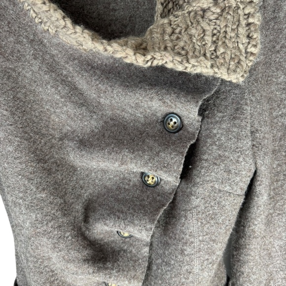 Gro Abrahamsson X Anthropologie Arslan Boiled Wool Knit Sweater Jacket Sz L - Picture 5 of 13